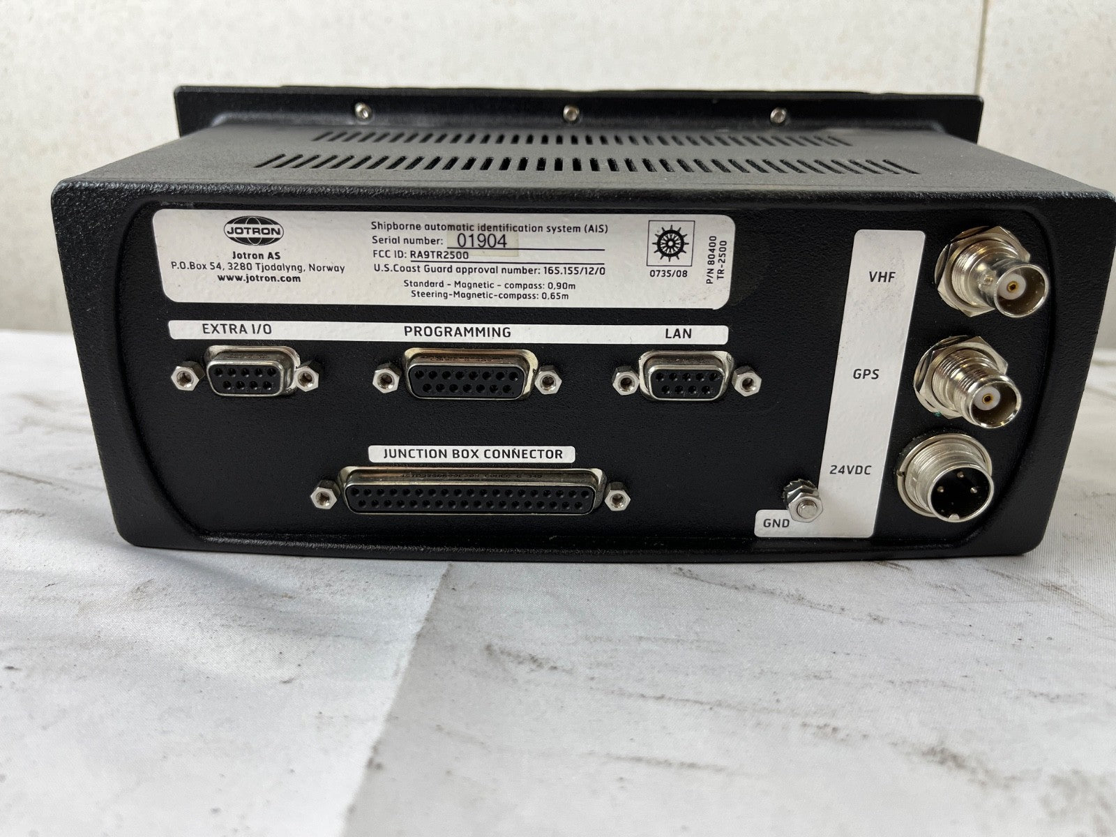 Jotron Tron UAIS TR-2500 AIS Transponder Shipborne Identification System Tested