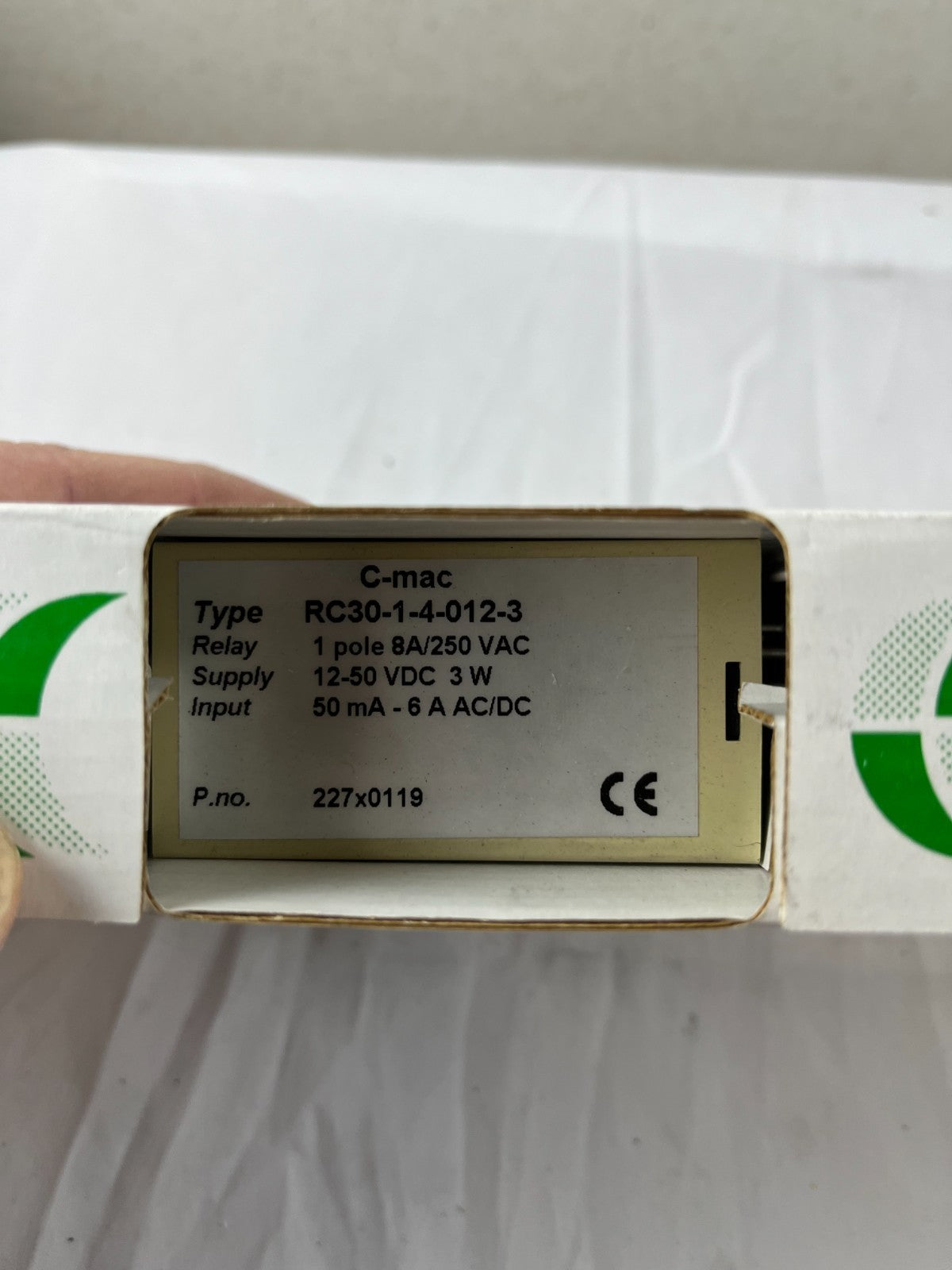 C-mac RC30-1-4-012-3 Current Monitoring Relay NEW 12-50VDC 8A NIB Denmark