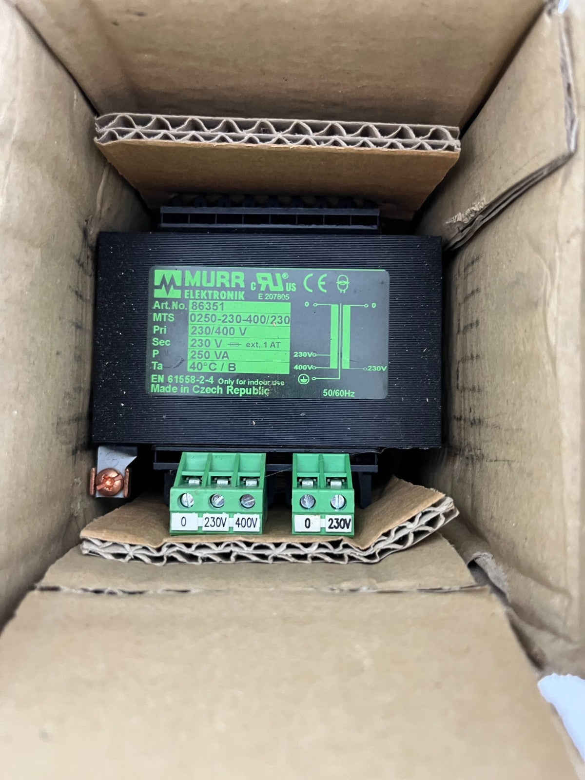 Murrelektronik MST 86351 Control Isolation Transformer 230/400V to 230V 250VA
