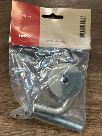 HABO Nickel-Plated Steel Handrail Bracket, M10 x 90 mm Screw Included