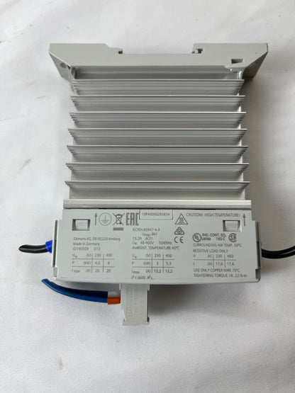 Siemens 3RF2320-1DA44 SIRIUS Solid State Relay 20A 460V 24VDC Coil Used Spare