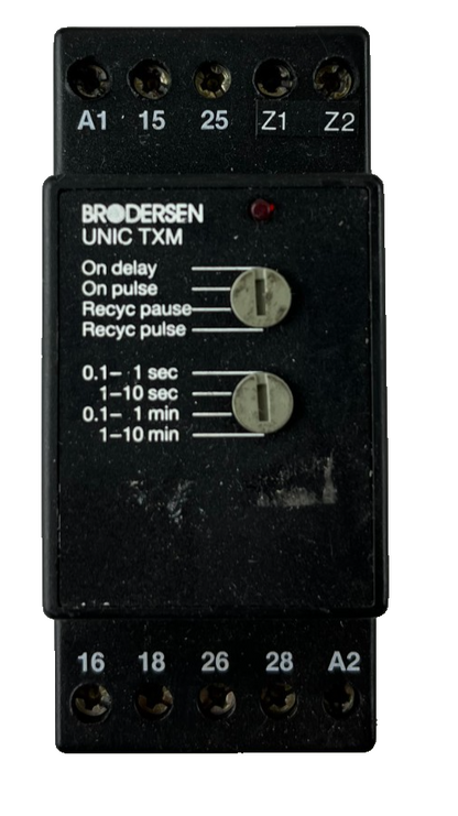Brodersen UNIC TXM Timer Relay Module 230V AC Multifunction DIN Rail Used