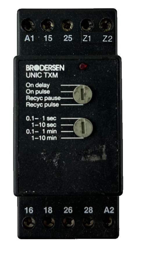 Brodersen UNIC TXM Timer Relay Module 230V AC Multifunction DIN Rail Used