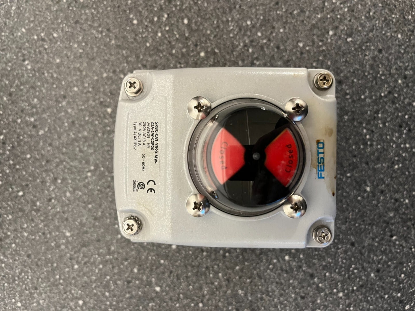 Festo SRBC-C4 Sensor Box with Position Indicator SRBC-CA3-YR90-MW-22A-1W-C2P20