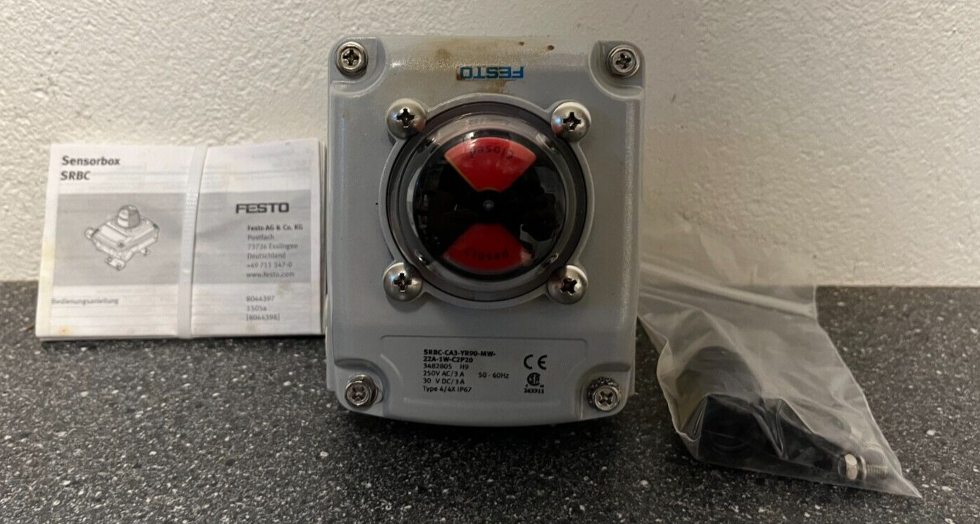Festo SRBC-C4 Sensor Box with Position Indicator SRBC-CA3-YR90-MW-22A-1W-C2P20