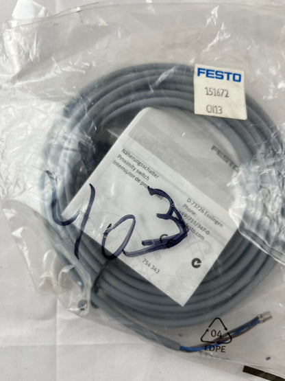 FESTO SMEO-1-LED-24-K5-B Sensor NEW Magnetic Reed 24V 5m Cable 151672 Sealed