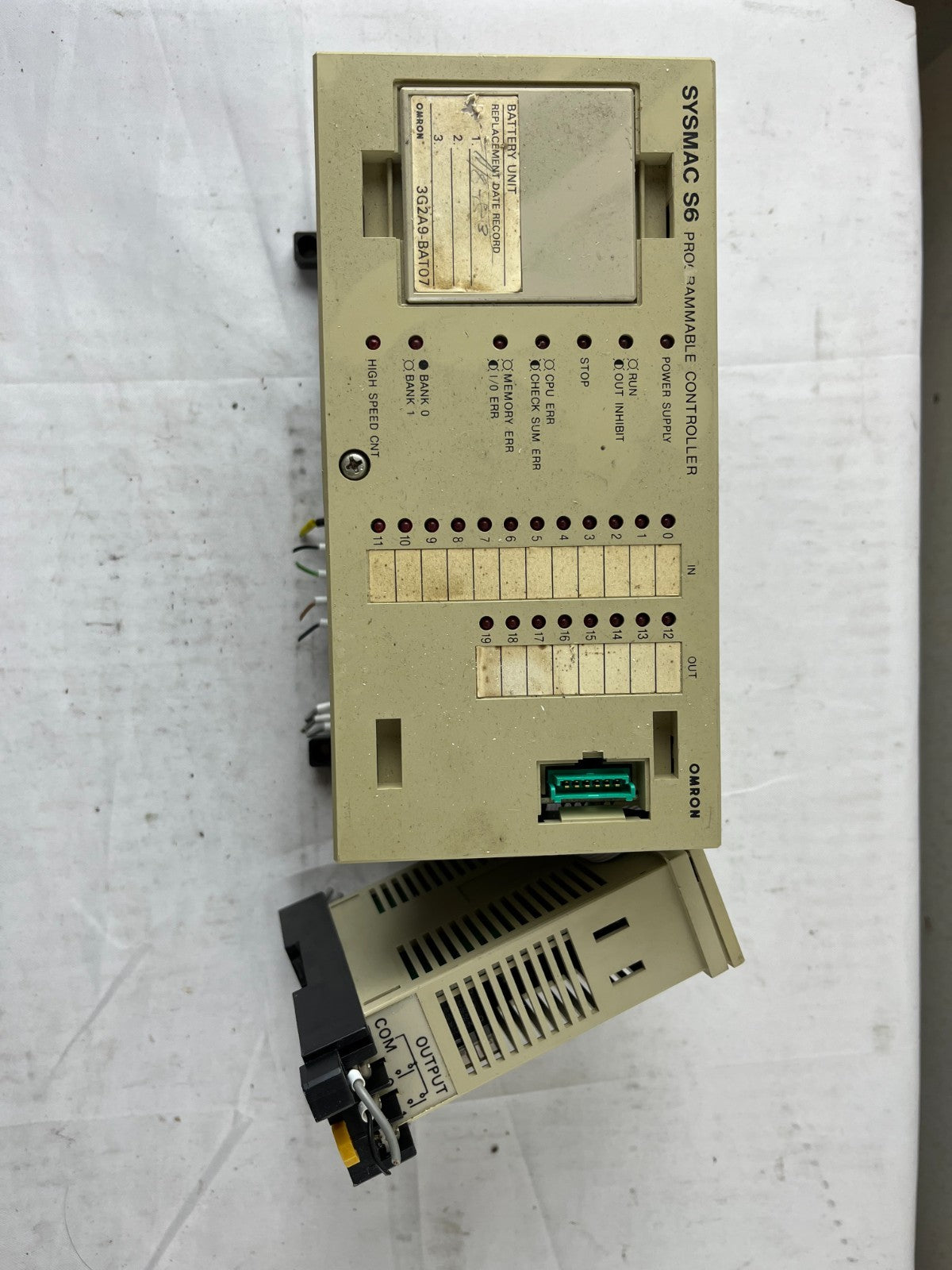 Omron SYSMAC S6 3G2S6-CPU15 Programmable Controller with I/O Module Used Spare