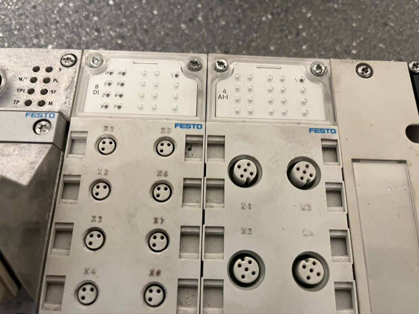 Festo Pneumatic Valve Manifold Assembly with Valves and Solenoids - Tested