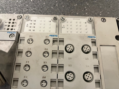 Festo Pneumatic Valve Manifold Assembly with Valves and Solenoids - Tested