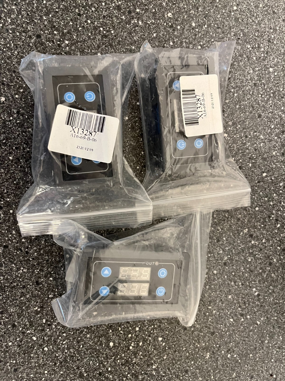Lot of 3 Digital Time Delay Relay Modules 100-265V AC, Sealed Original Packaging
