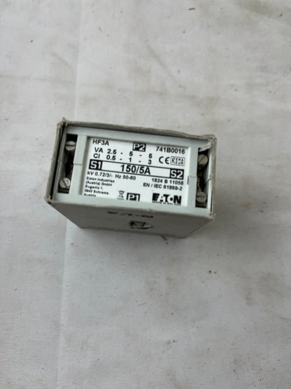 Eaton HF3A 741B0016 Current Transformer 150/5A 50/60Hz New in Box