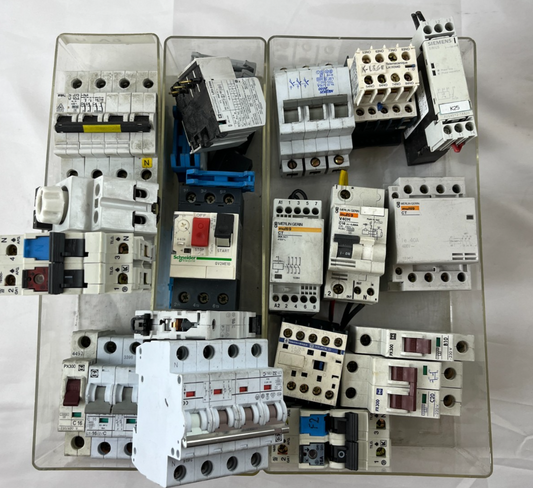 Schneider Siemens Merlin Gerin Mixed Electrical Components Bundle Breakers Lot