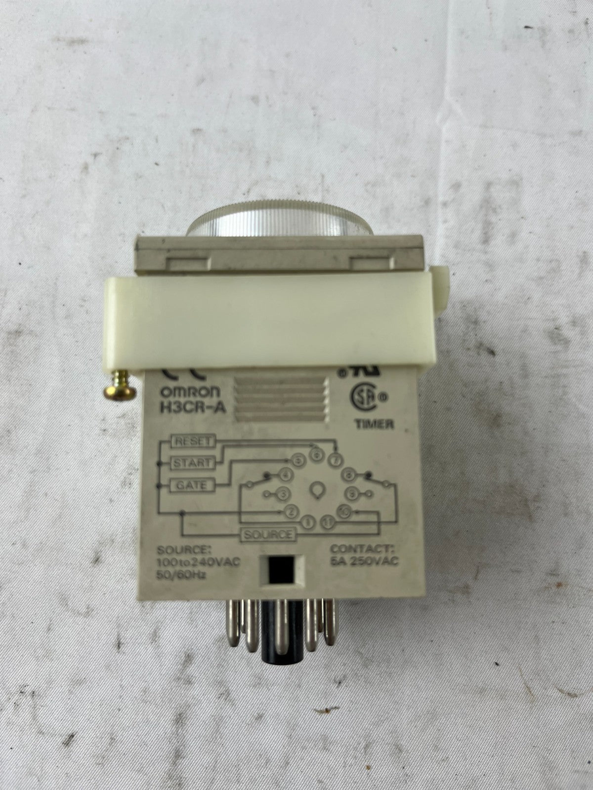 Omron H3CR-A Analog Timer Relay 100-240VAC 5A Panel Mount Used Spare Unit