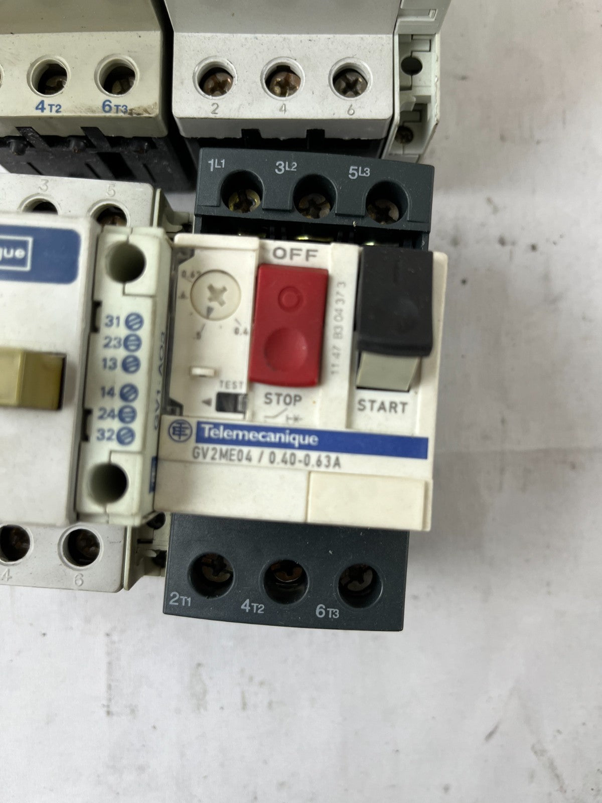 Telemecanique GV1-M06 GV2ME04 Motor Starter 0.16-1.6A Used Lot 4pcs Spares