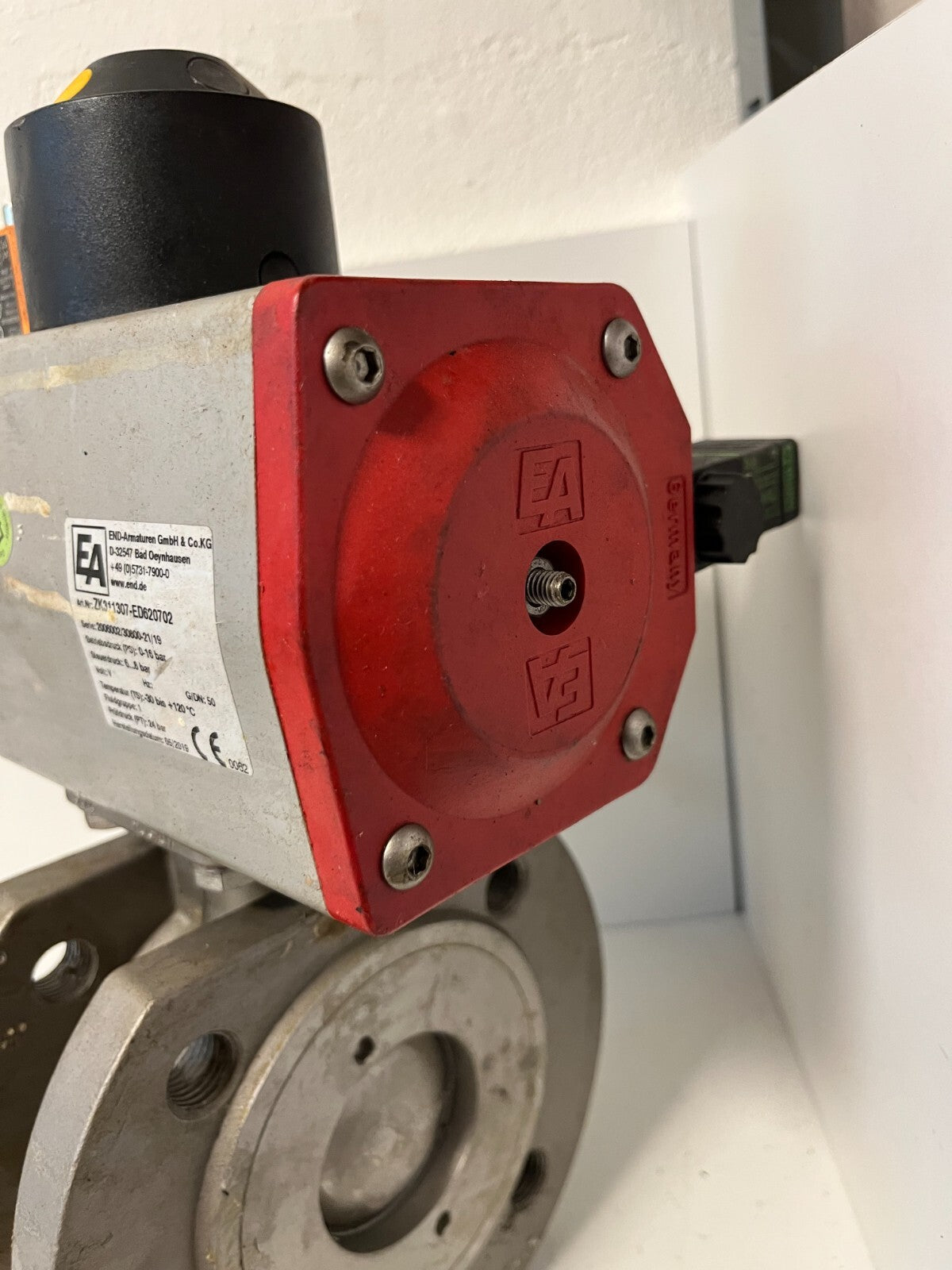 END-Armaturen DN50 Pneumatic Ball Valve Stainless Steel PTFE PN40 Double Acting