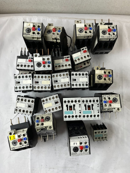 Siemens 3UA Series Thermal Overload Relay Mixed Lot Approx 30pcs Used Spares