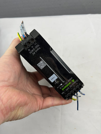 Wieland Wipos PS1 24-5 DIN Rail Power Supply 24V 5A, 81.000.6530.0, Used, Tested