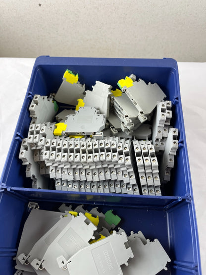 Phoenix Contact DIKD 1.5 Disconnect Terminal Block Lot 50pcs Used Grey DIN