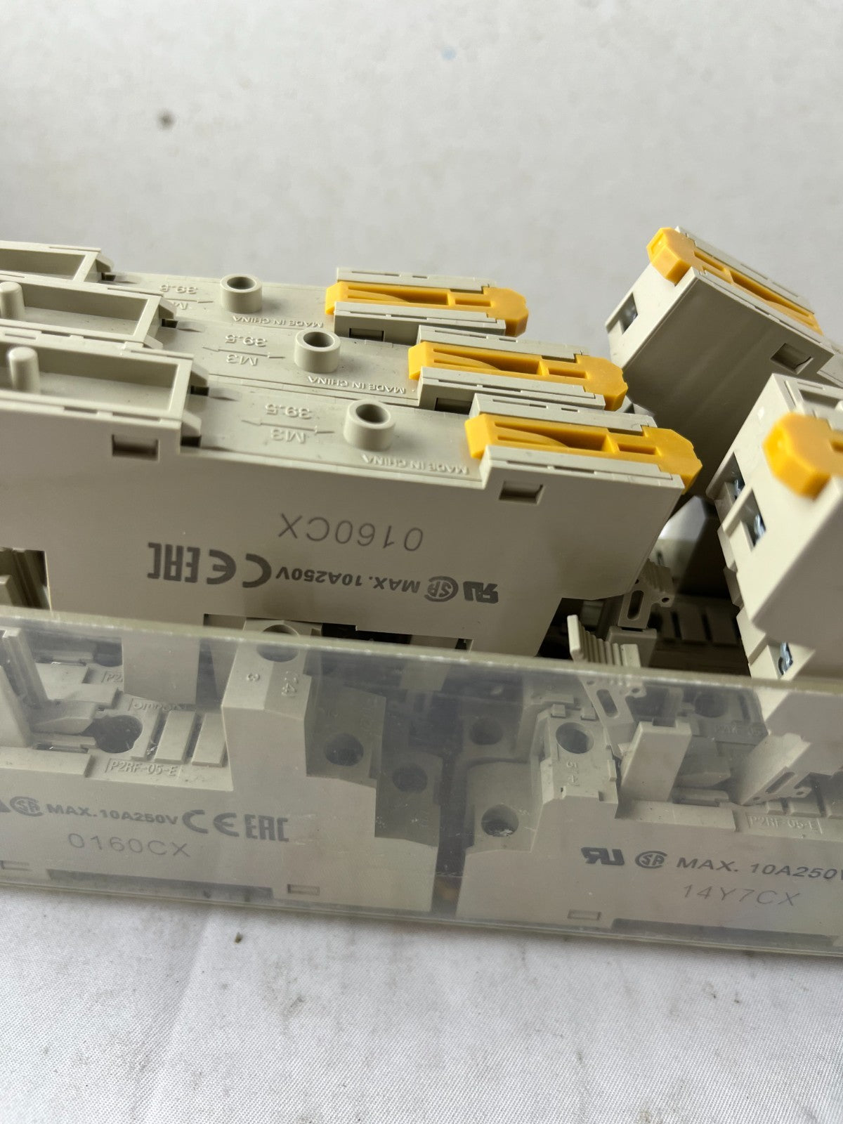Omron P2RF-05-E Relay Socket Lot DIN Rail 5-Pin Base Industrial Used Spare Units