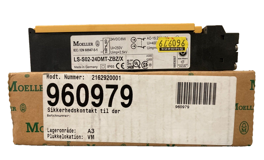 Moeller LS-S02-24DMT-ZBZ/X Safety Position Switch 24VDC IP65 Made in Germany