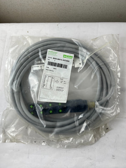 Murr Elektronik exact8 8000-88010-3570500 8-Port M8 Distribution 5m Cable NEW