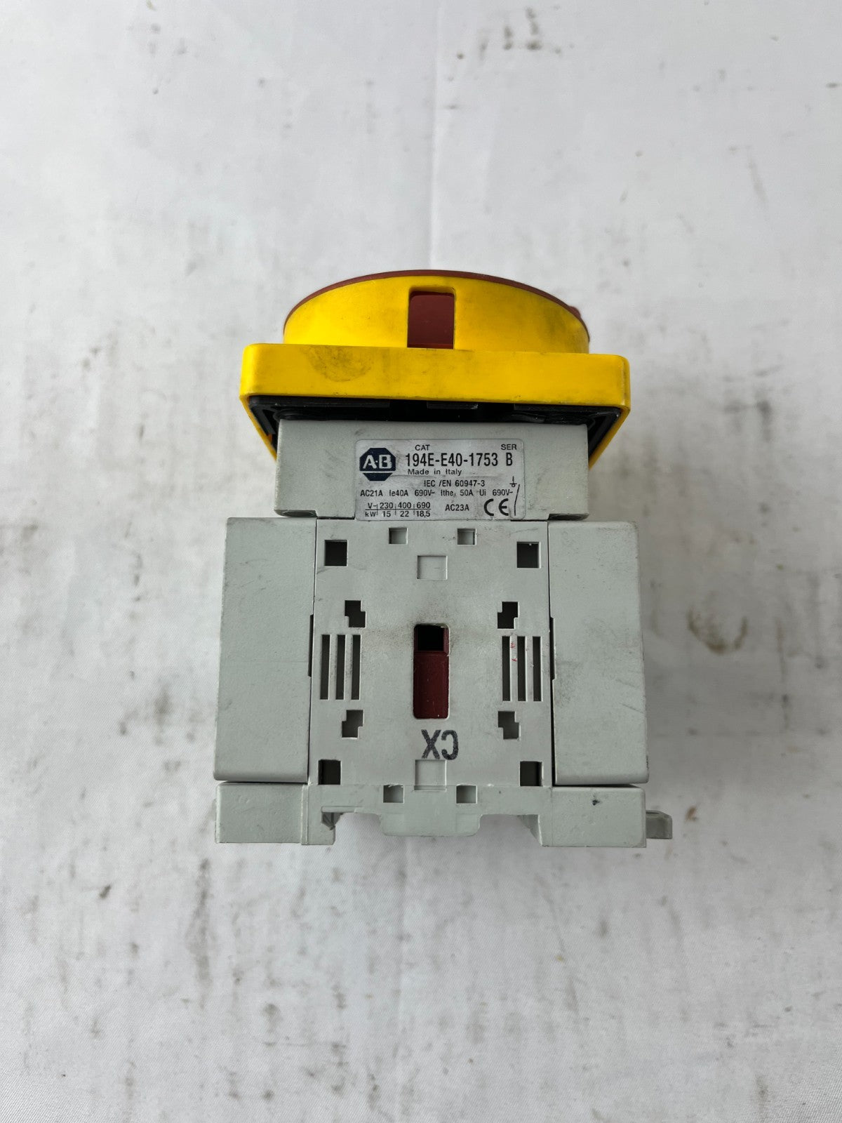 Allen Bradley 194E-E40-1753 Rotary Isolator Switch 40A 690V Motor Disconnect