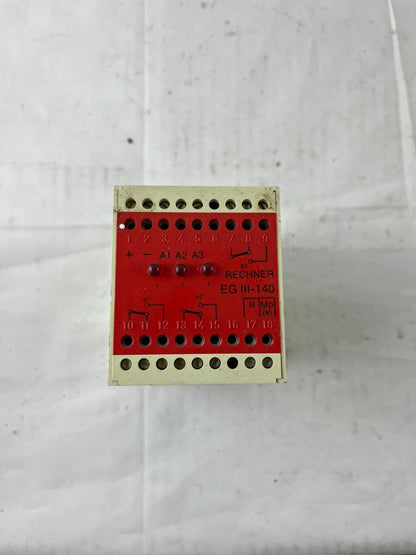 Rechner EG III-140 Safety Relay Interface Module 220V AC 3-Channel Used Spare