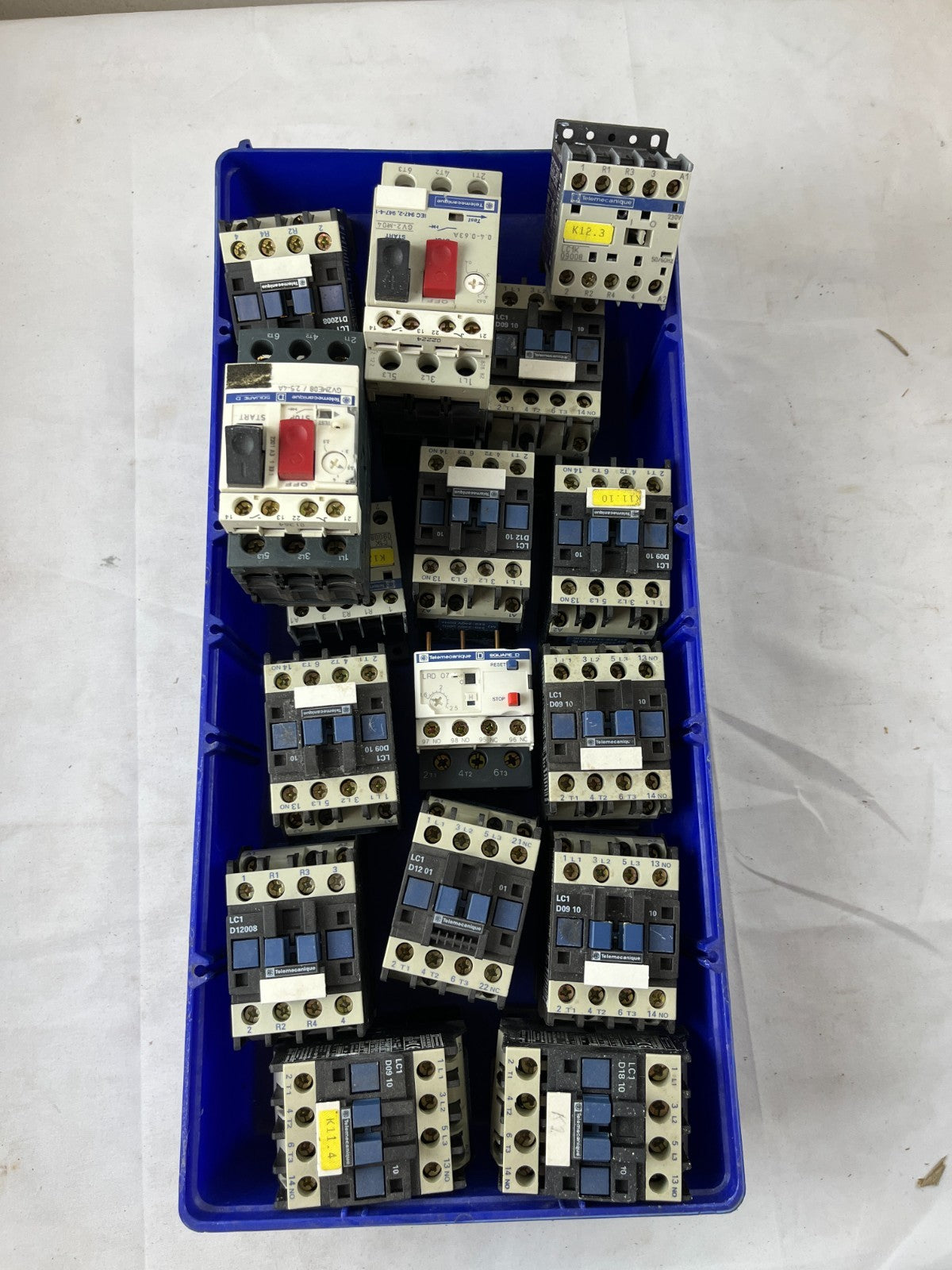 Telemecanique TeSys D Motor Contactors And Overload Relay Lot 18–20pcs Used