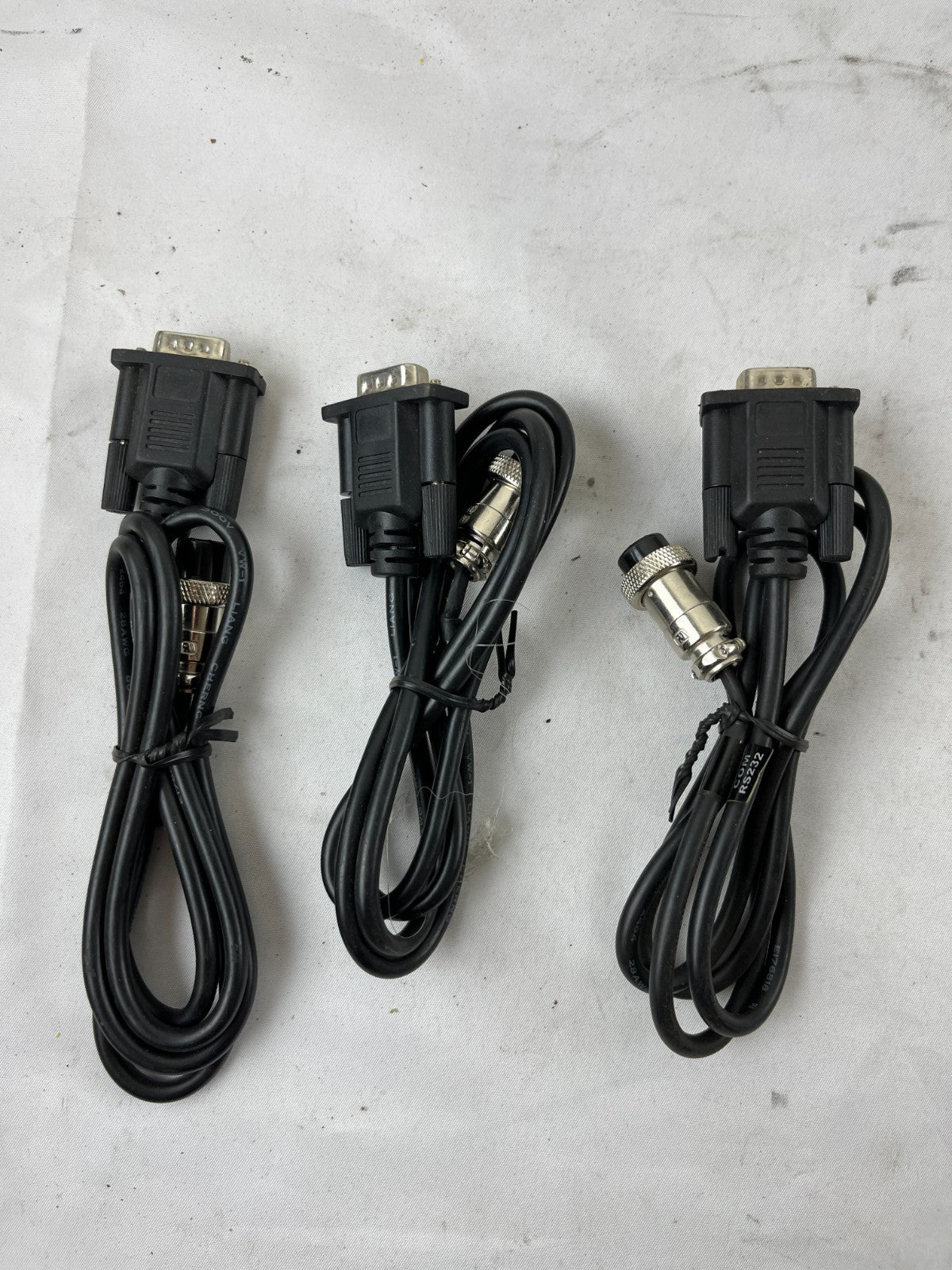 Serial RS232 9‑Pin D‑Sub To 8‑Pin Circular Cable Lot Of 3 New Spare Units
