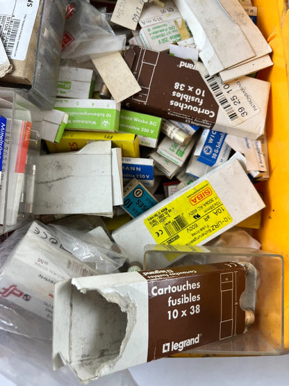 Mixed Brand 10x38 and 250V Cartridge Fuses Assorted Lot – Mostly New Spares