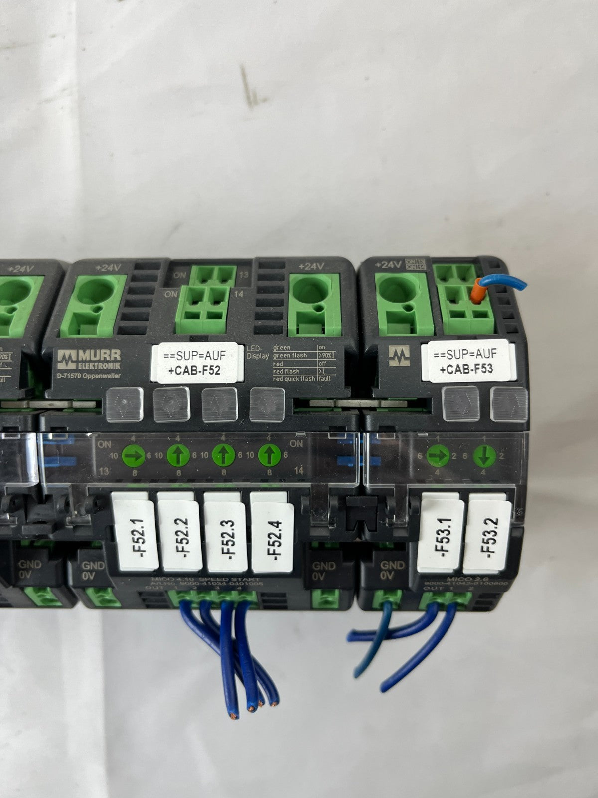 Lot of 4x Murr Elektronik D-71570 Relay Interface Modules 24VDC DIN Rail Used