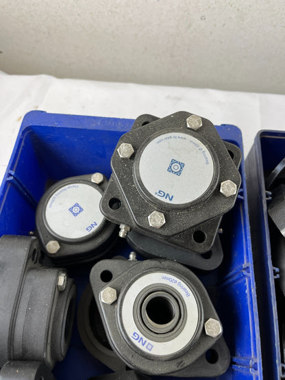 Bj‑Gear Ng Waterproof Flange Bearings 20 Mm Housing Lot Used Spare Units