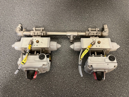 Festo Pneumatic Actuated Ball Valve Assemblies with 2x SRBC-C4 Sensor Boxes