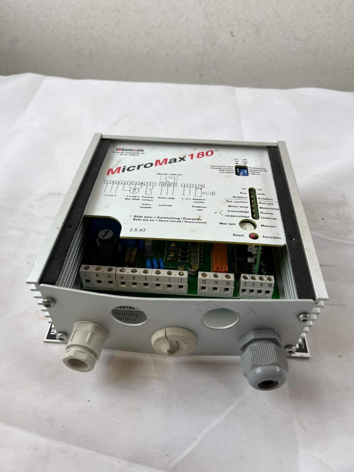IBC Automatic MicroMax180 F21018201 Motor Controller 3x230V 180W Used Spare
