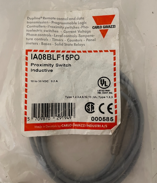 Carlo Gavazzi IA08BLF15PO Inductive Proximity Sensor M8 10-30VDC New in Bag