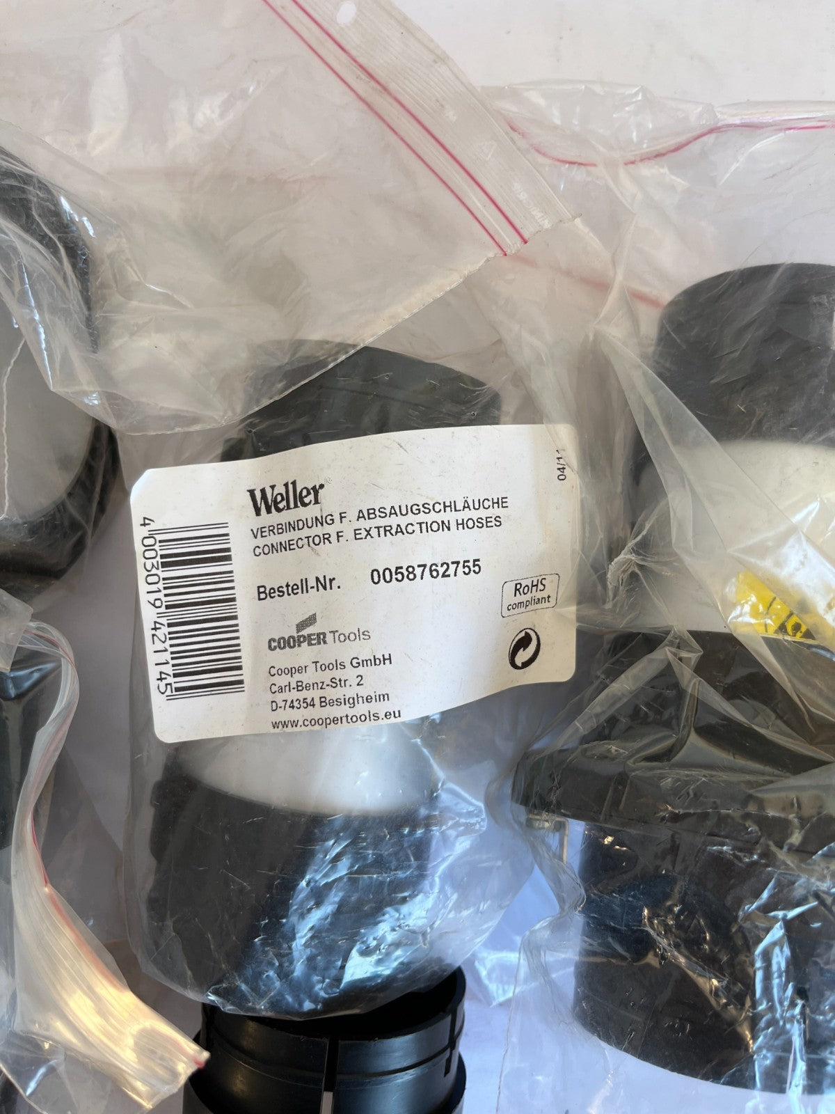 Weller 0058762755 Easy-Click 60 Extraction Hose Connector Bundle New Spares