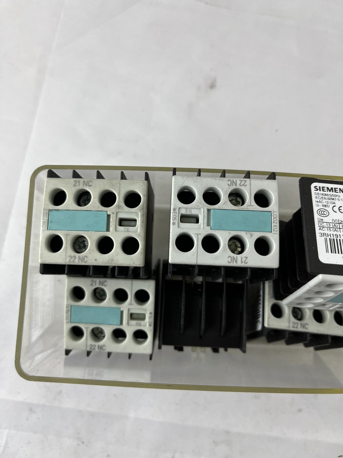 6x Siemens 3RH1911-1FA31 Auxiliary Switch Block 3NO+1NC S00 Top Mount for 3RT10