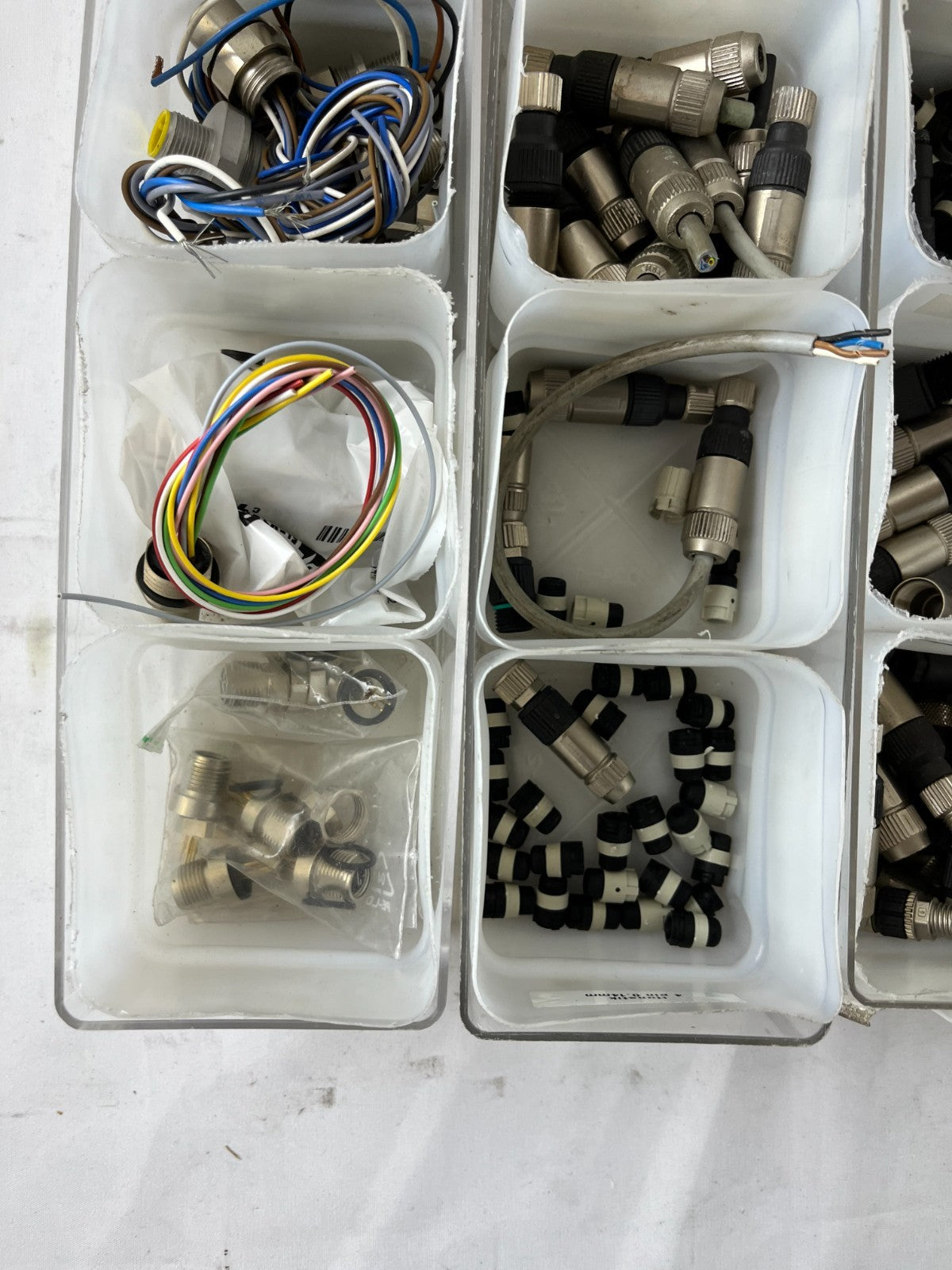 Industrial Connector Lot M12 M8 Sensor Plugs Cables Pneumatic Fittings Mix Spare