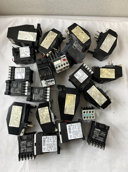 Siemens 3UA Series Thermal Overload Relay Mixed Lot Approx 30pcs Used Spares