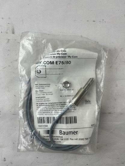 Baumer MY COM E75/30 Precision Limit Switch NC Cable New Sealed Unused Unit