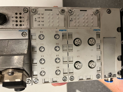 Festo Pneumatic Valve Manifold Assembly with Valves and Solenoids - Tested