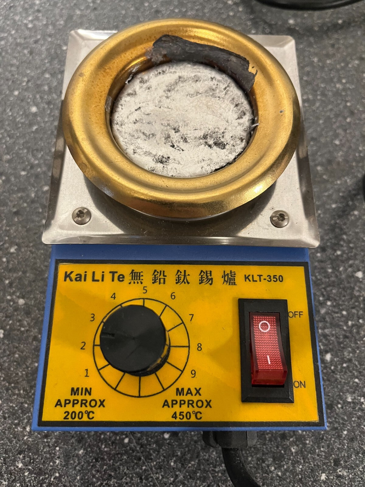 Kai Li Te KLT-350 Lead-Free Solder Pot – Adjustable Temperature (200–450°C)