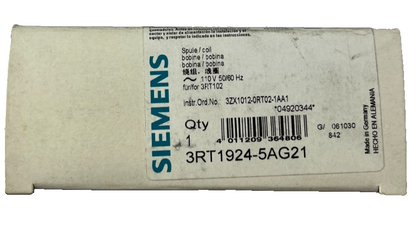 Siemens 3RT1924-5AG21 SIRIUS Magnetic Coil 110 V AC 50/60 Hz for 3RT1023–3RT1026