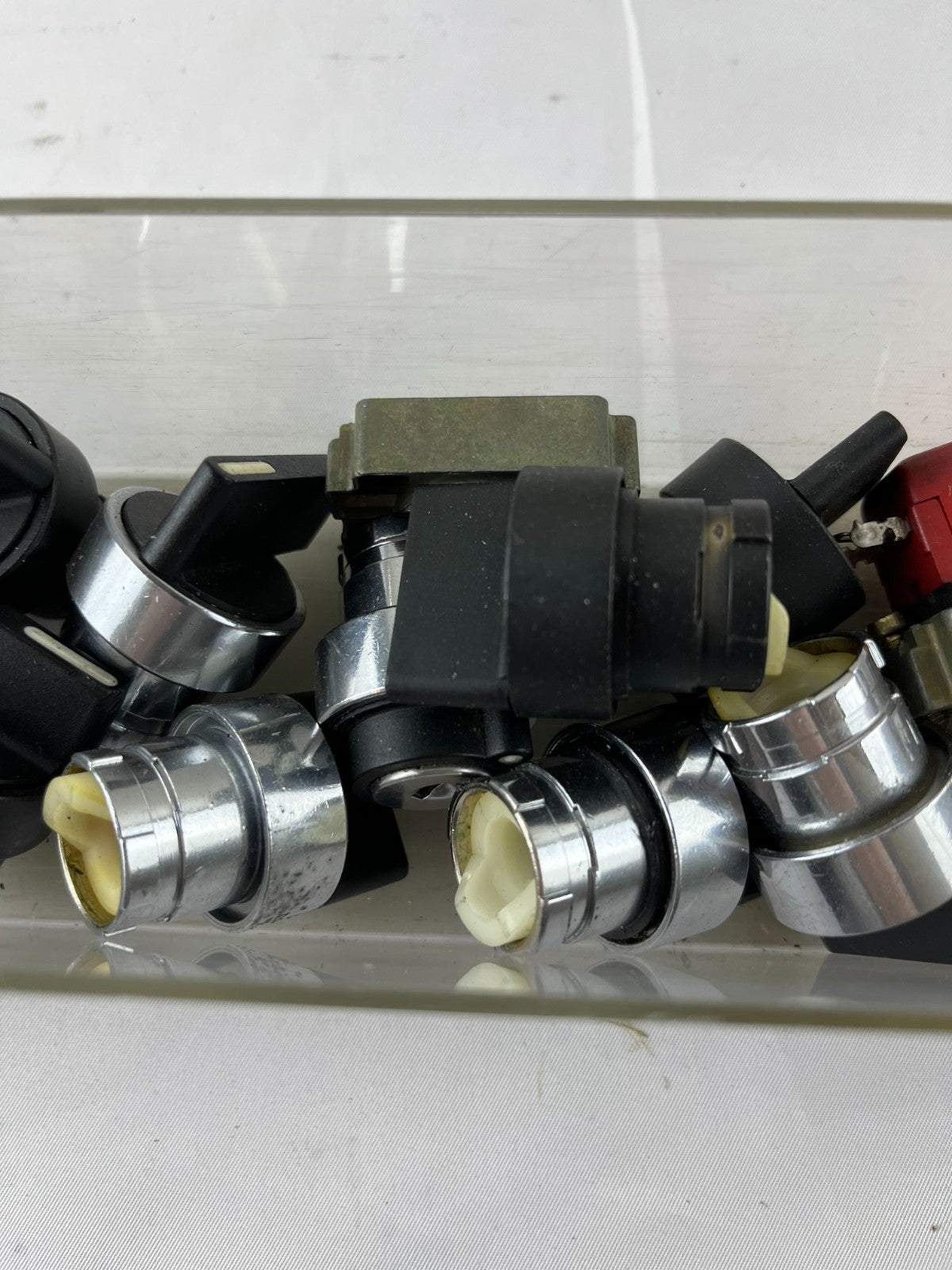 Mixed Lot 22mm Rotary Selector Switch Operators Black Knobs Bundle Spares