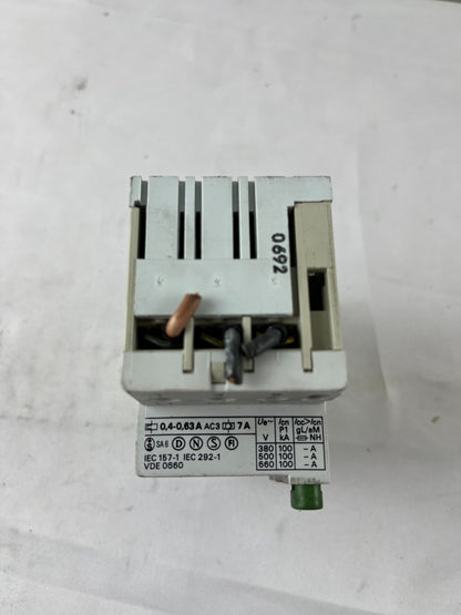 Danfoss CTI 25 Motor Circuit Breaker 0.40–0.63A Thermal Overload Relay Used