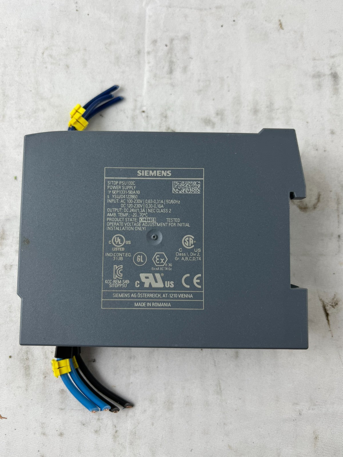 Siemens SITOP PSU100C 6EP1331-5BA10 24V DC 1.3A Power Supply 100-230V Used Spare