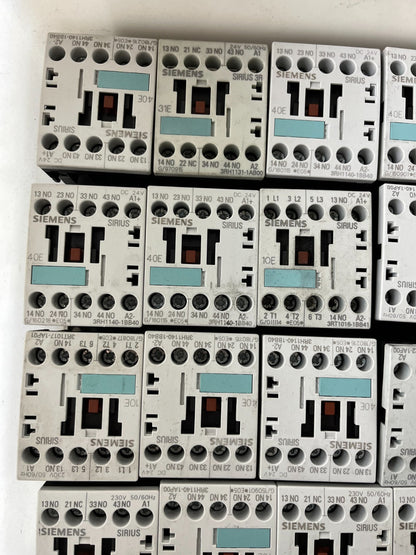 Siemens SIRIUS Contactor Relay Lot 35pcs 3RH1140 3RH1131 Mixed 24V/230V Used