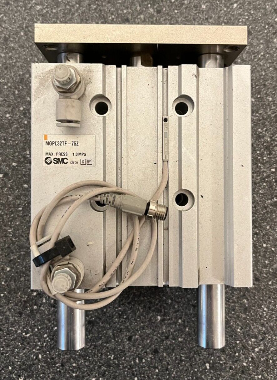 SMC MGPL32TF-75Z Guided Pneumatic Cylinder, 32mm Bore, 75mm Stroke, Tested