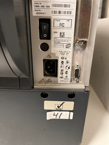 Zebra Z4Mplus Z4M00-200E-5030 Thermal Label Printer 203DPI Working Condition