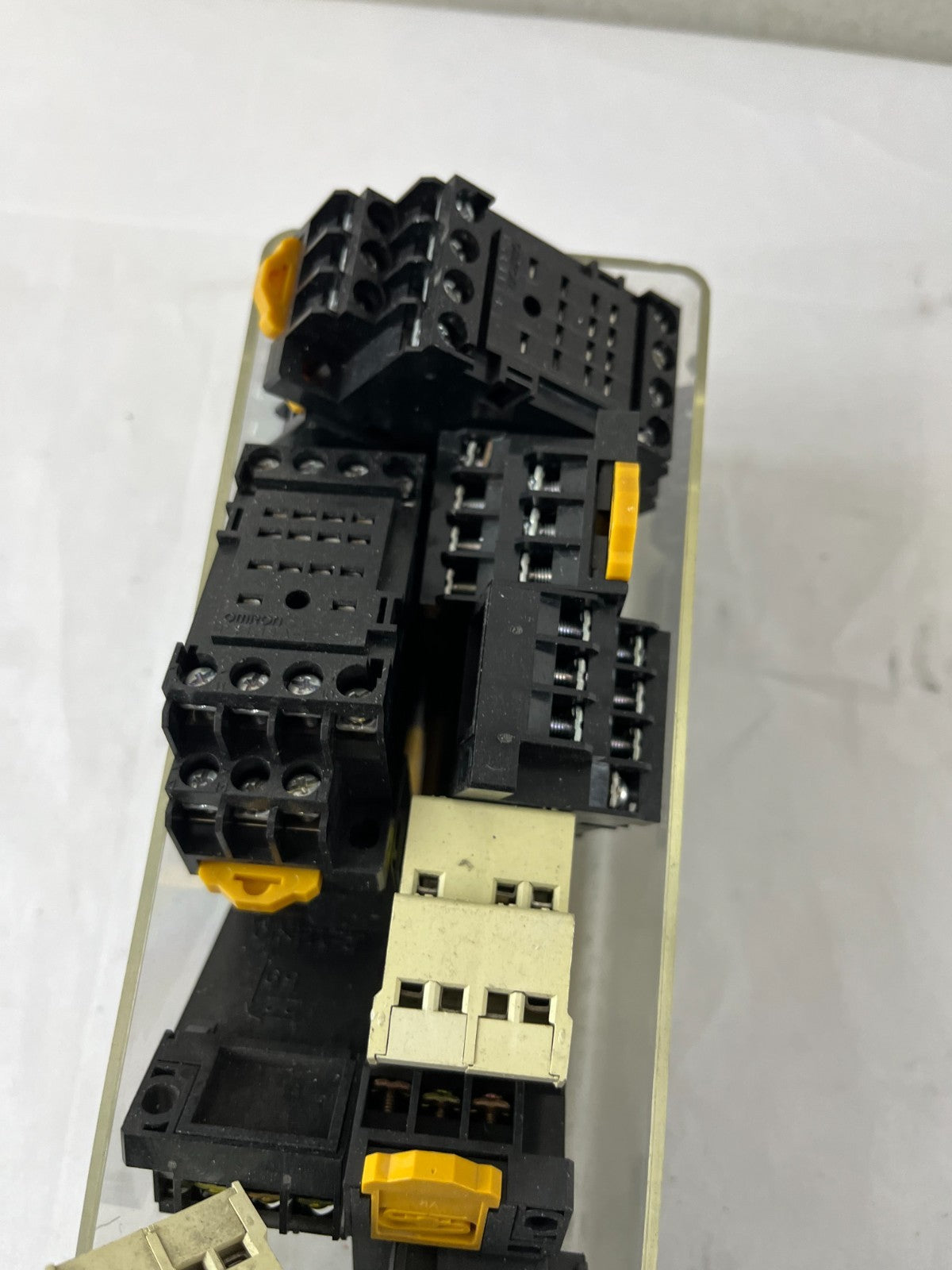 Schrack PT78704 RA78728 Relay Socket Lot DIN Rail Bases Mixed Used Spare Units